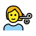 Person getting haircut OpenMoji emoji