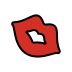 Kiss mark OpenMoji emoji