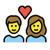 Couple with Heart OpenMoji emoji