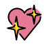 Sparkling Heart OpenMoji emoji