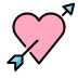 Heart with arrow OpenMoji emoji
