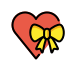 Heart with ribbon OpenMoji emoji