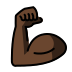 Flexed Biceps: Dark Skin Tone OpenMoji emoji