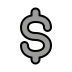Heavy dollar sign OpenMoji emoji