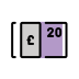 Pound banknote OpenMoji emoji
