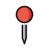 Round pushpin OpenMoji emoji