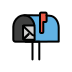 Open mailbox with raised flag OpenMoji emoji