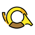 Postal horn OpenMoji emoji