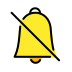 Bell with slash OpenMoji emoji