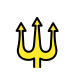 Trident emblem OpenMoji emoji