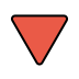 Red triangle pointed down OpenMoji emoji