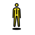 Person in suit levitating OpenMoji emoji