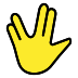 Vulcan salute OpenMoji emoji