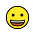 Grinning face OpenMoji emoji