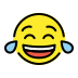Face with tears of joy OpenMoji emoji