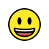 Grinning face with big eyes OpenMoji emoji