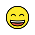 खुशी से मुस्कुराता चेहरा OpenMoji emoji