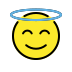 Smiling Face with Halo OpenMoji emoji