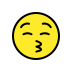 Kissing face with closed eyes OpenMoji emoji