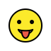 Face with tongue OpenMoji emoji
