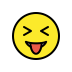Squinting face with tongue OpenMoji emoji