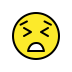 Persevering face OpenMoji emoji