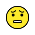 Anguished face OpenMoji emoji