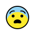 Fearful face OpenMoji emoji