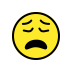 Weary face OpenMoji emoji