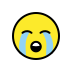 Loudly Crying Face OpenMoji emoji