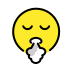 Face exhaling OpenMoji emoji