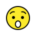 Hushed face OpenMoji emoji