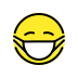 Face with medical mask OpenMoji emoji