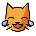 Cat with tears of joy OpenMoji emoji