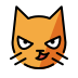 Cat with wry smile OpenMoji emoji
