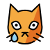 Crying cat OpenMoji emoji