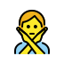 Person gesturing NO OpenMoji emoji