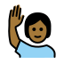 Person Raising Hand OpenMoji emoji