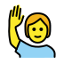 Orang Mengangkat Tangan OpenMoji emoji