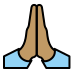 हाथ जोड़ना (सांवली त्वचा) OpenMoji emoji