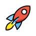 Rocket OpenMoji emoji