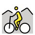 Mountain Biker OpenMoji emoji