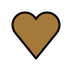 Brown heart OpenMoji emoji