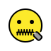 Zipper-mouth face OpenMoji emoji