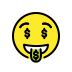Money-mouth face OpenMoji emoji