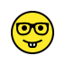 Nerd face OpenMoji emoji
