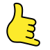 Call me hand OpenMoji emoji