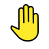 Raised back of hand OpenMoji emoji