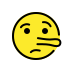 Lying face OpenMoji emoji