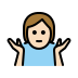 Schulterzucken: Helle Hautfarbe OpenMoji emoji